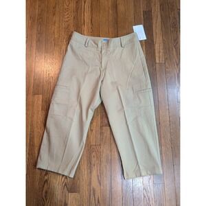 EUC Dockers for Women Capri Pants Sz 14 Sand Khaki Tan Cropped Capri Tech Pocket